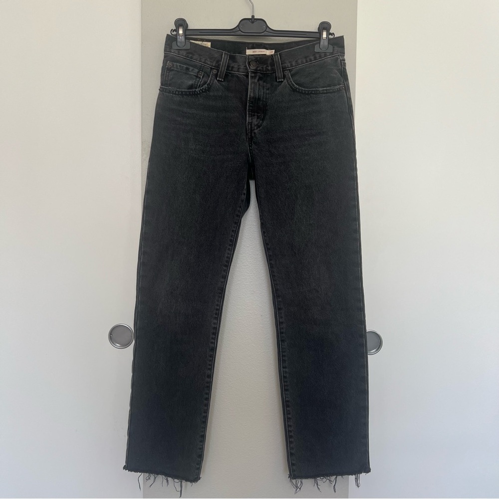 Levi’s Big E Premium Middy Straight Jeans – Mid-Rise – Faded Black – Size 27 - Picture 5 of 14
